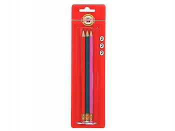 K1380BLKOH-I-NOOR graphite pencil with eraser 1380 series