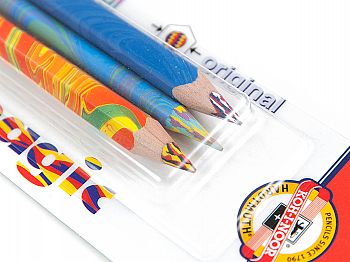 K9038BLKOH-I-NOOR set of jumbo triangular special coloured pencils 9038 series