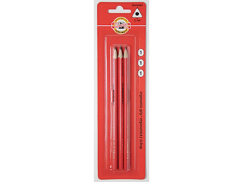 K180201BLKOH-I-NOOR triangular graphite pencils 1802 red