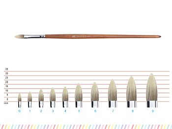 E057Oil & Acrylic brush(SEMICIRCLE)